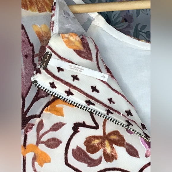 NWOT Free people Strawberry Fields burnout velvet mini dress - Picture 4 of 8